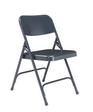 NPS Metal Folding Chair, Char-Blue